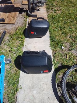 Bmw Motor Bike Black Side Storage Cases.