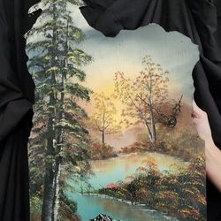 Handpainted Clock #851 21 × 13 