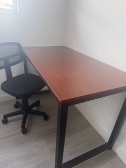 Desk and office chair