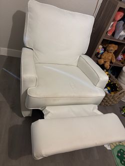 White Rocking Manual Recliner