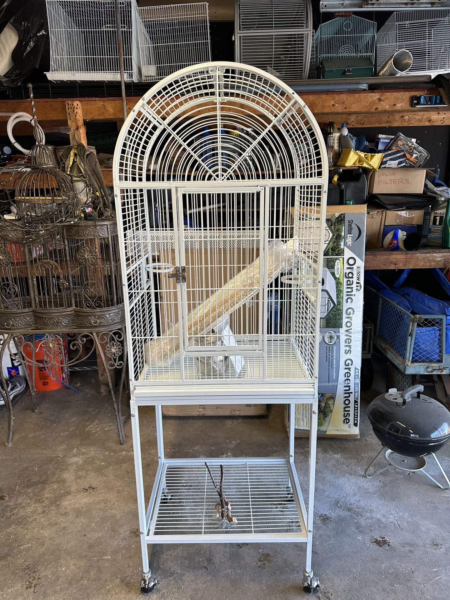 White Bird Cage 22x17x64