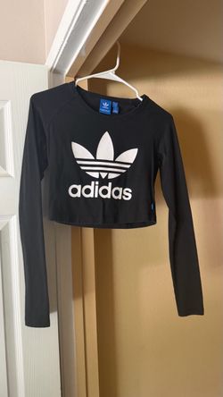 Adidas crop top long sleeve tee size X small
