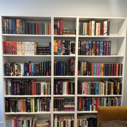 IKEA Billy Bookcase, White, Set Of 3 (can be bought individually)