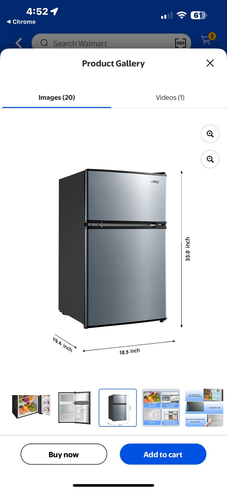 Refrigerator 3.2 Cu Ft