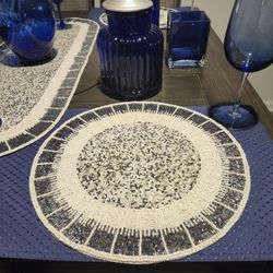 Beaded Table Runner And Placemats