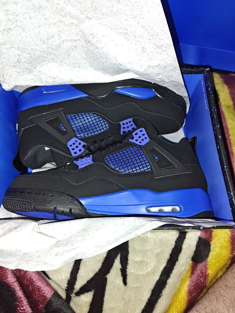 Air Jordan 4's Retro Royal Blue π &Blk