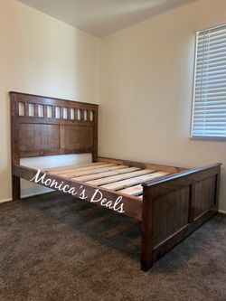 Full Solid Wood Bed Frame $360