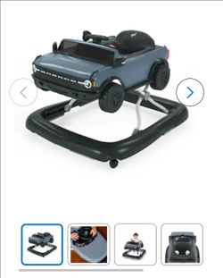 Bright Starts Ford Bronco 4-in-1 Baby Activity Center and Push Walker Blue Grey Walker