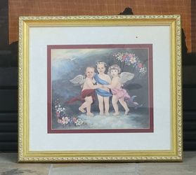 Old Framed Angelic Picture
