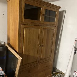 Real Oak Storage Cabinet
