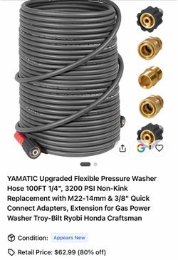 Pressure washer hose