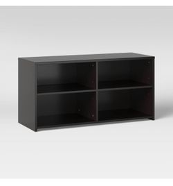 Black Open Shelf TV Stand / Storage Console