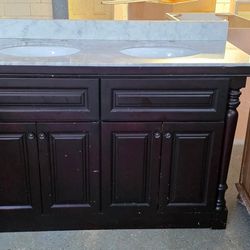 Black Double Bathroom Vanity