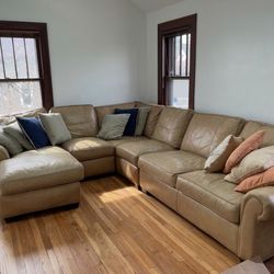 Arhaus Leather Sectional Offers Accepted