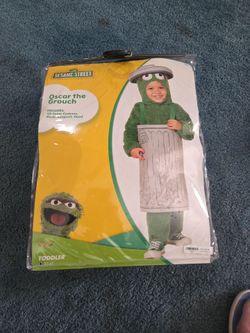 SESAME STREET OSCAR THE GROUCH COSTUME SZ 3T-4T SEE DESCRIPTION