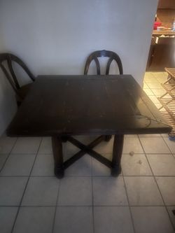 Dining table and couch