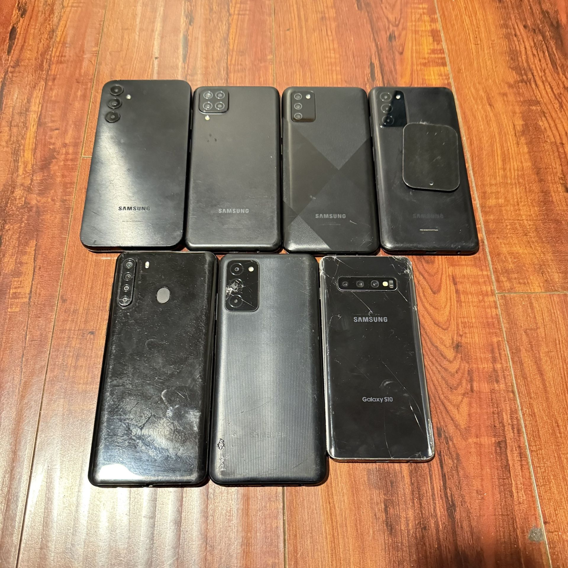 Lot of 7 Samsung Galaxy Cell Phones BROKEN Won’t Turn On Read Info-Parts/Repair” 