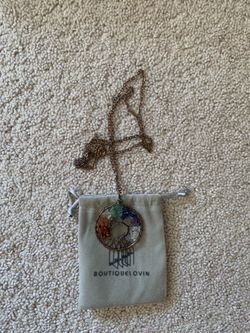 Rainbow Tree Pendant Necklace