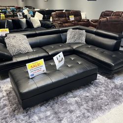 COMFY NEW IBIZA SECTIONAL SOFA AND OTTOMAN SET ON SALE ONLY $699. IN STOCK SAME DAY DELIVERY 🚚 EASY FINANCING 