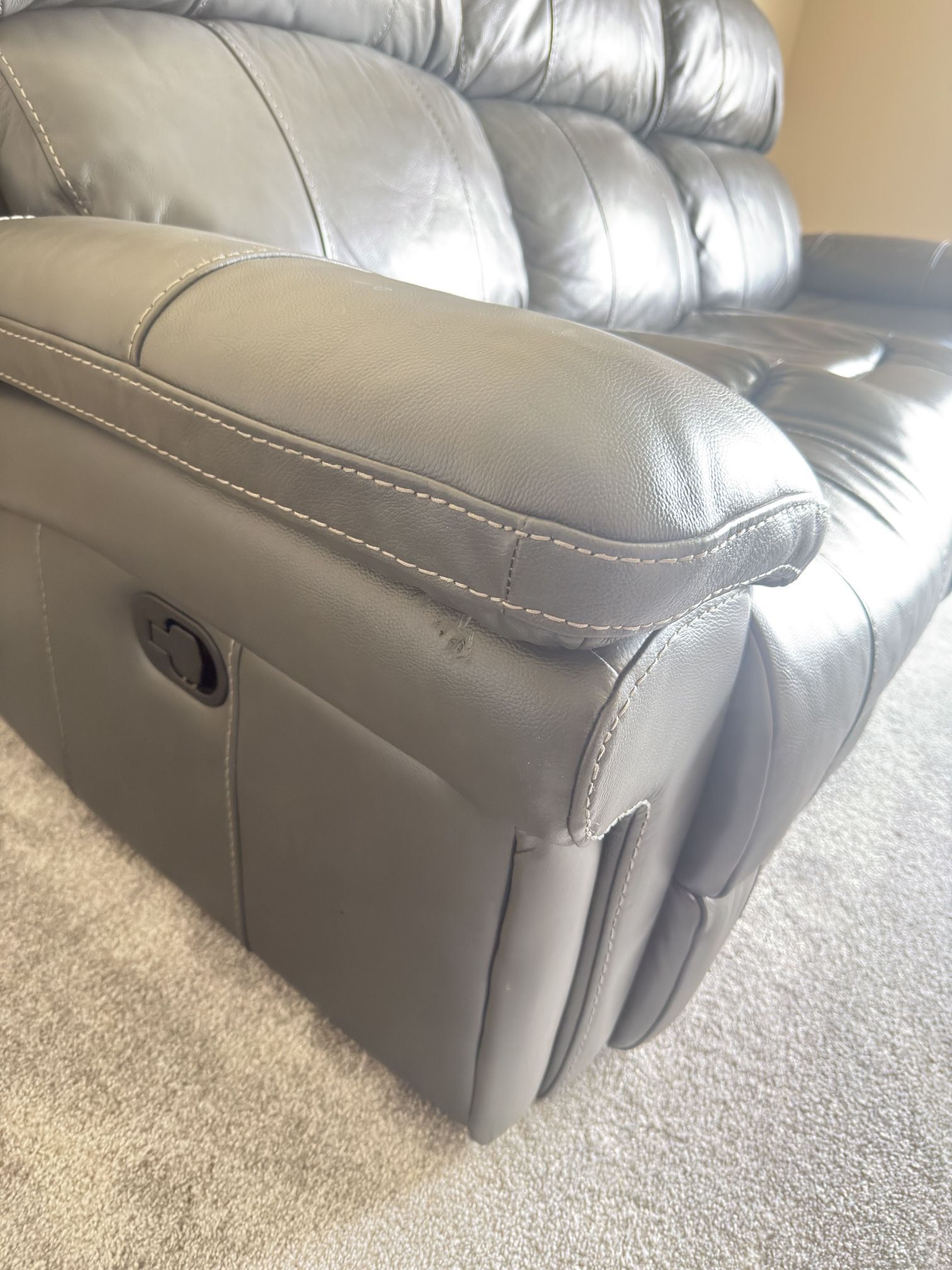 Leather Recliner Sofa Set For Sale