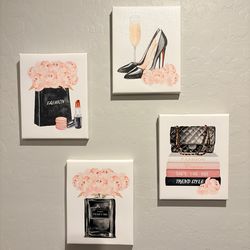 Pink Makeup Room Wall Art