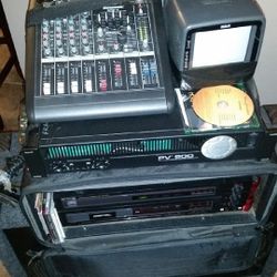 Professional DJ karaoke System With CD Player Amplifier Mixer & 2 Speakers 