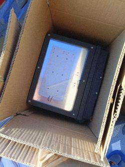 4 LED Flood Light Fixture Black Housing