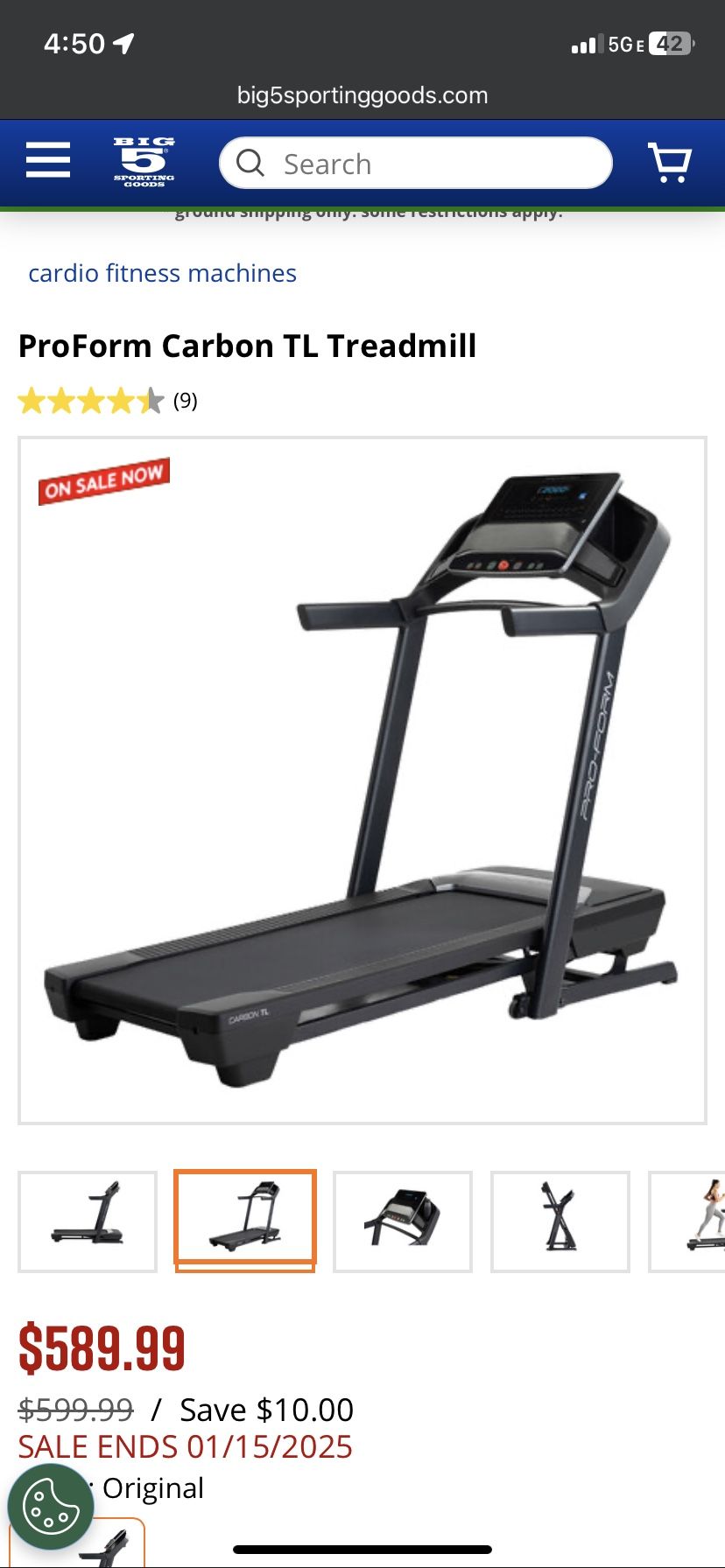 ProForm Carbon TL Treadmill