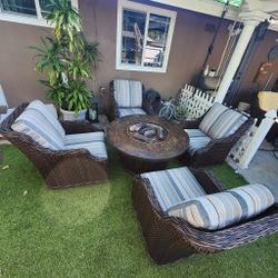 High End Fire Pit Patio Set/ Outdoor Furniture/ Conversation Set 