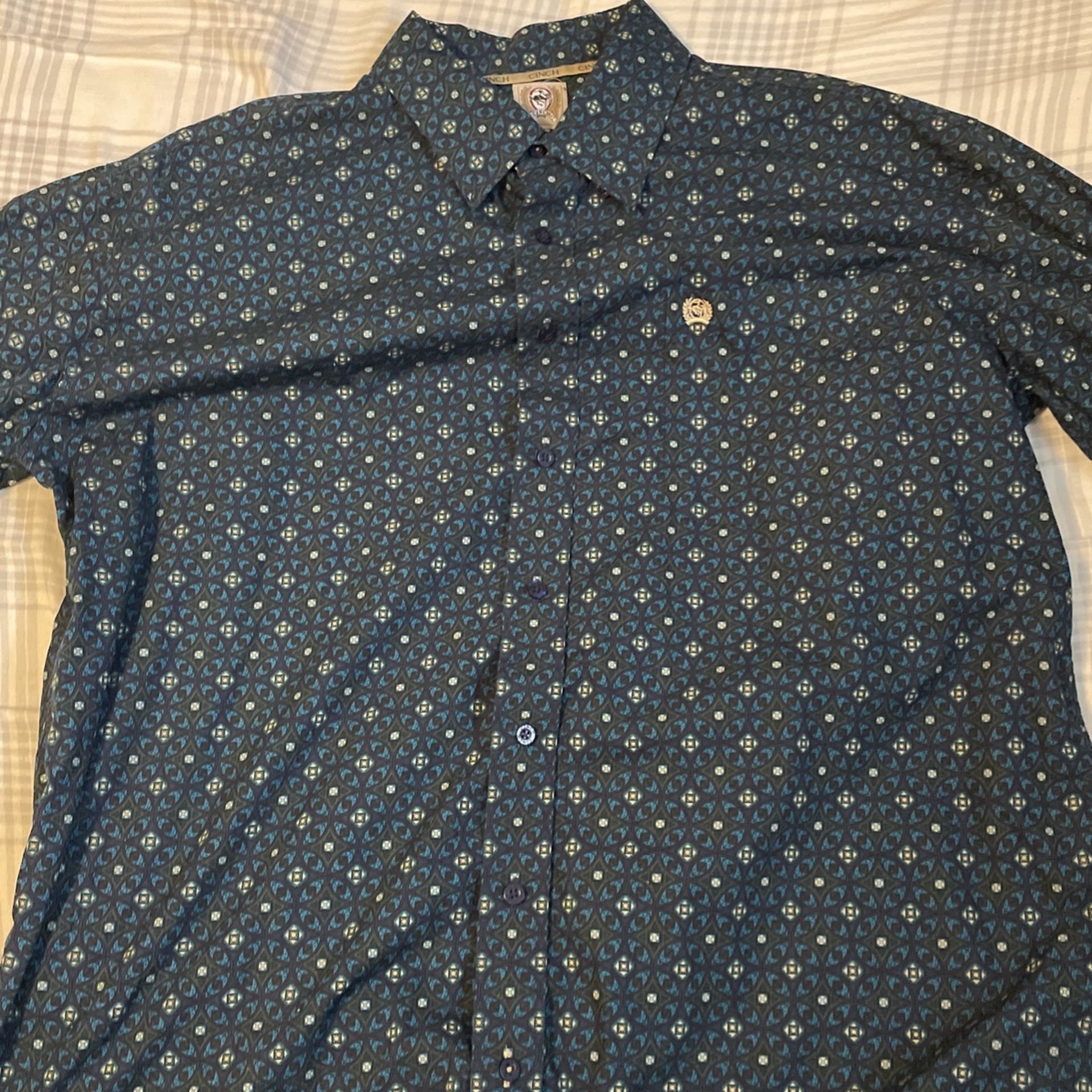 Cinch Dress Shirt Navy Blue Men’s XL 