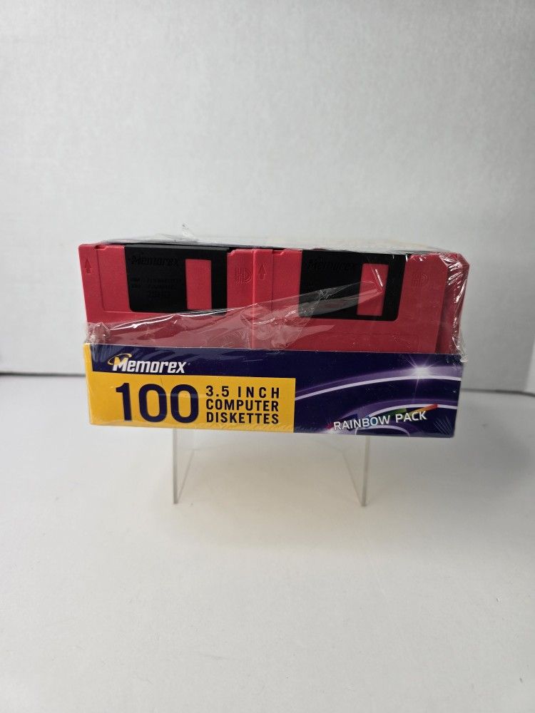 Memorex 97 IBM 3.5 Inch Floppy Disks HD Rainbow Pack Open Box