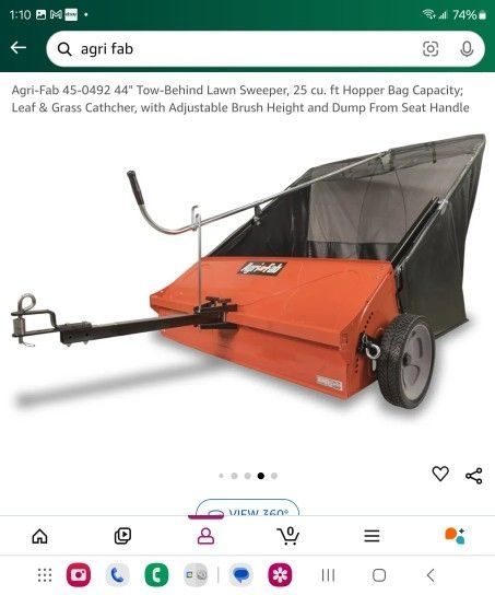 Agri-Fab 45-0492 44" Tow-Behind Lawn Sweeper