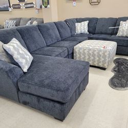 Living Room Furniture 3/4 Piece Modular Sectional Couch With Cuddler Or Chaise 🔥$39 Down Payment with Financing 🔥 90 Days same as cash