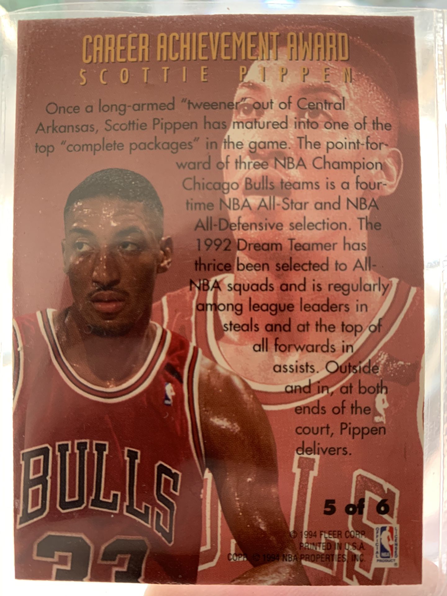 NBA Fleer 94-95 Scottie Pippen (5 of 6)