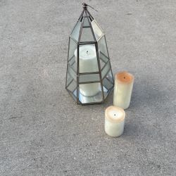 Candle Holder Hanging Or Table Top With Candles