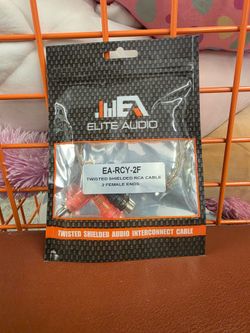 ELITE AUDIO twisted shielded audio interconnect cable, both cables are short and both are female