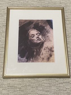 Emotional Fine Art Portrait Print – Surreal Distressed Woman Wall Art – Modern