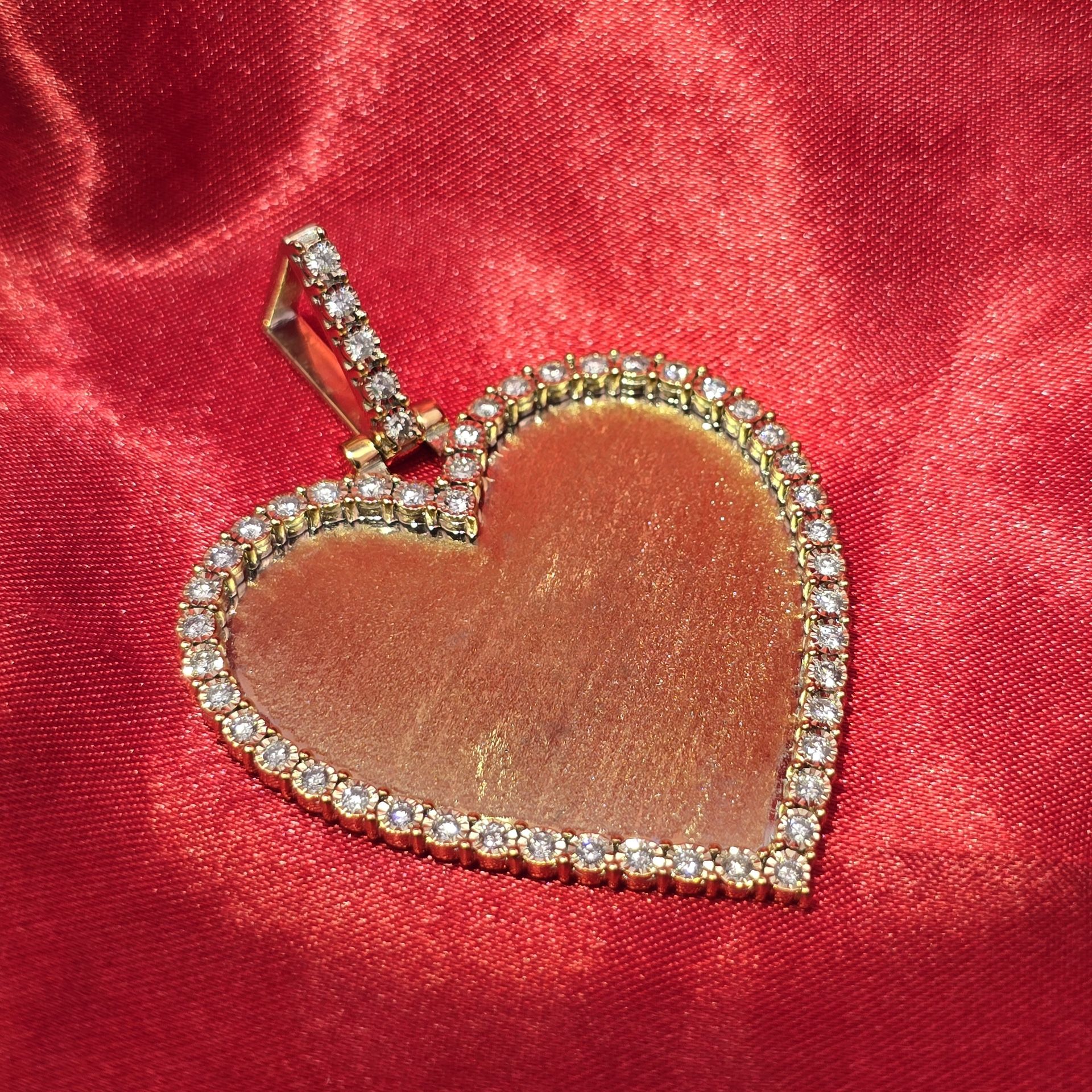 10k Yellow Gold Heart Shaped Diamond 1.1 ctw