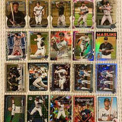 Miami Marlins 20 Card Baseball Lot! Rookies, Prospects, Refractors, Parallels, Autographs, Short Prints, Variations & More!
