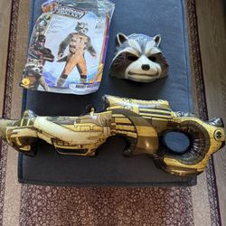 Rocket Raccoon Halloween Costume And Groot Mask And Hands 