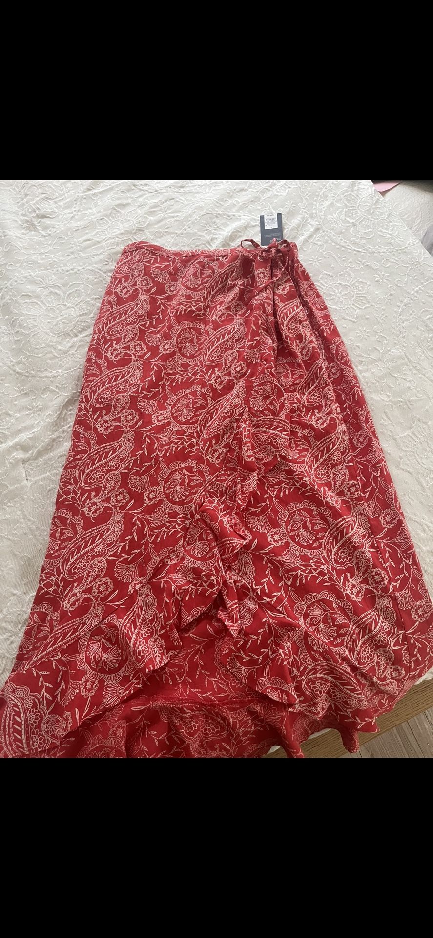 Long Red Maxi Skirt Universal Thread