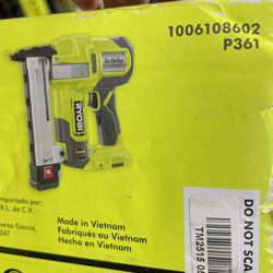 Ryobi 18v 18 Ga Narrow Crown Stapler