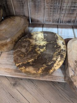 Petrified wood centerpiece