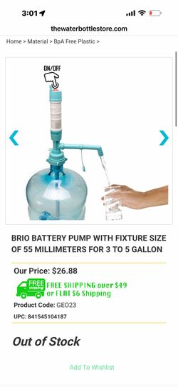5 gallon battery operated water pump