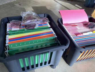 File Holder With Files, $20 For Both, One Has Wheels