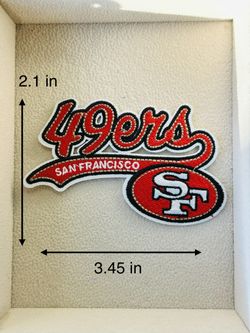 49ers Script & Logo Embroidered Iron-On Patch / Hat / Jacket size