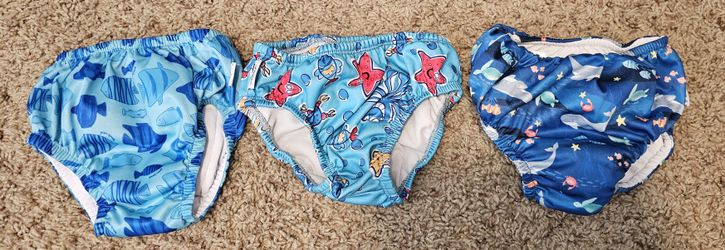 3 Boys Reusable Swim Diapers 18- 24 months