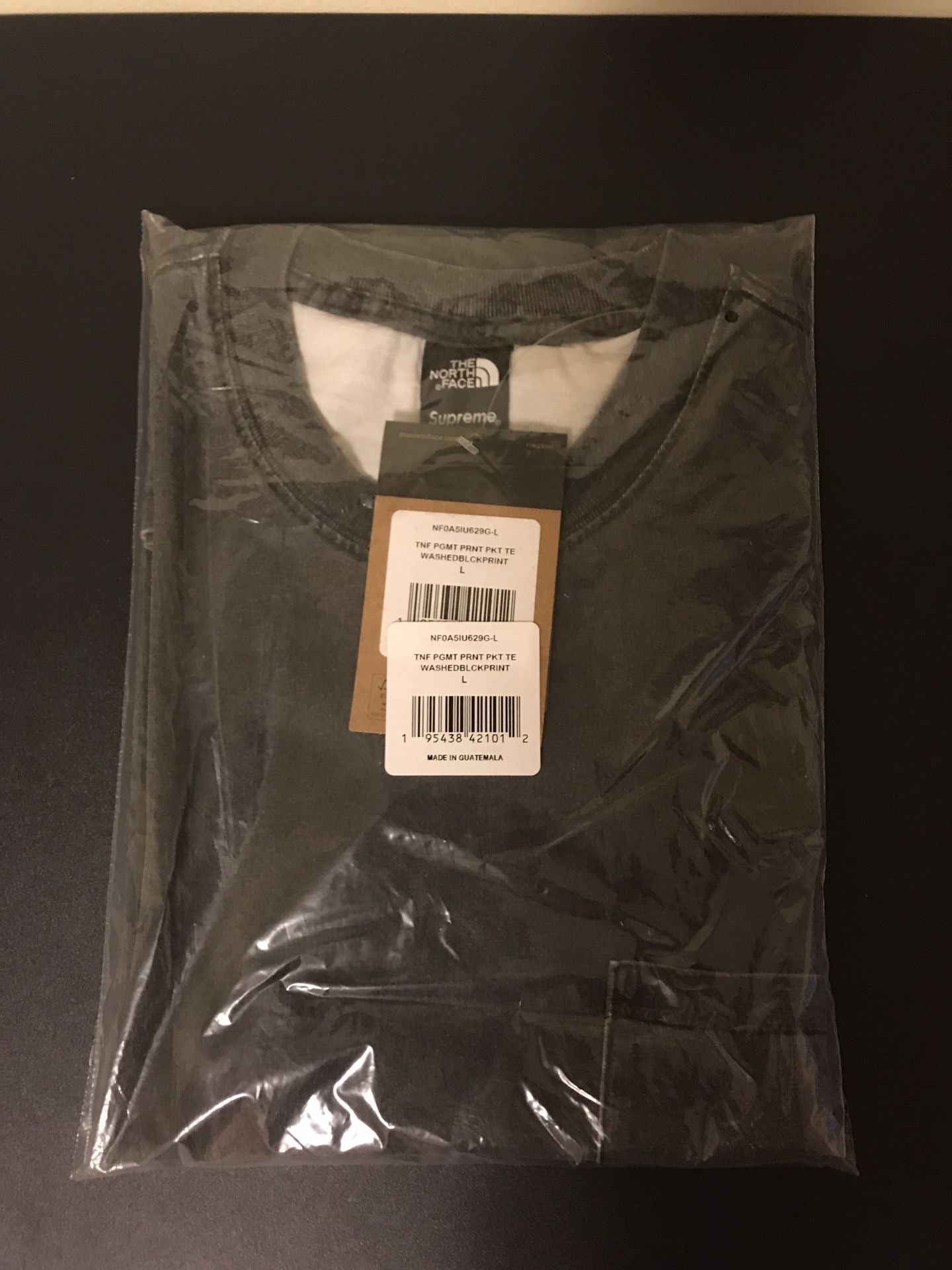 North Face Supreme Black Pocket Tee