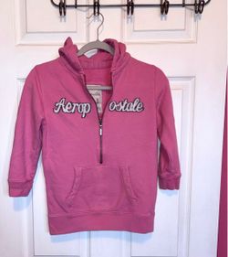 Aeropostale NWOT Bubblegum Pink 3 Quarter Sleeve Hoodie Size M