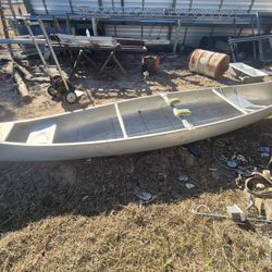Eighteen foot aluminum canoe